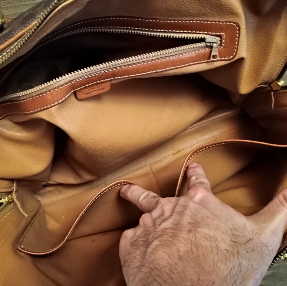 Vintage Celine Leather Macadam Boston Bag